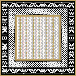 Triangle retro pattern for scarf design vector