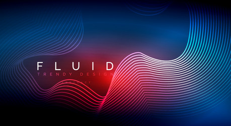digital flowing wave particles abstract background vector image