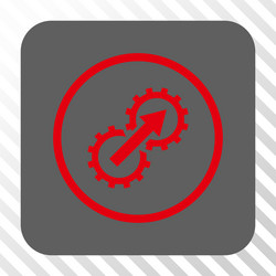 gear integration rounded square button vector image