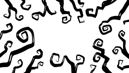 halloween black tree background with empty space vector image