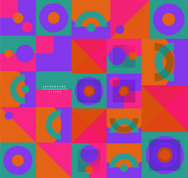 neo memphis geometric pattern with circles vector image