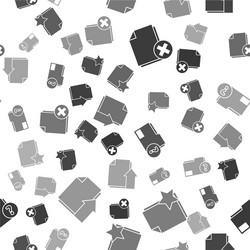 set delete file document with star vector image