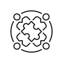 teamwork icon symbol of problem solving vector image