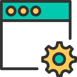 browser icon design interaction vector image