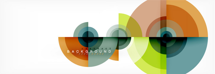 circle abstract background with triangular shapes vector image