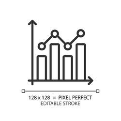 combo chart linear icon vector