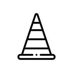 cone icon thin linear style design isolated vector image