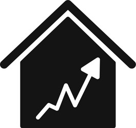 Graph house icon Royalty Free Vector Image - VectorStock