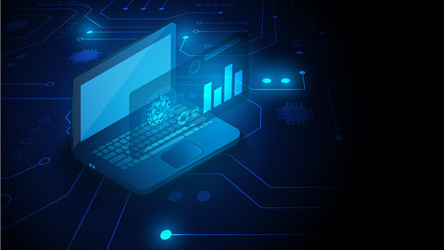 Hi-Tech Circuit Technology Background vector image