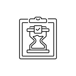 pending tasks line icon linear style sign vector image