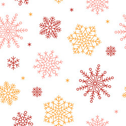 snowflake seamless pattern vector image