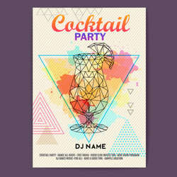 triangle cocktail tequila snrise vector