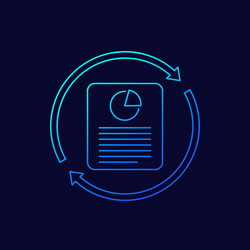 update report document line icon for web vector image