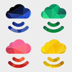 Abstract Cloud Connection Icon vector image