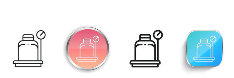 baggage icon thin linear regular and button style vector image