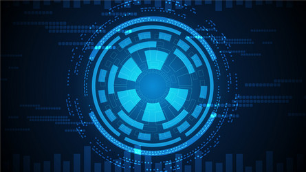 circuit technology background with hi-tech vector image
