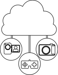 database hosting icon stock vector image