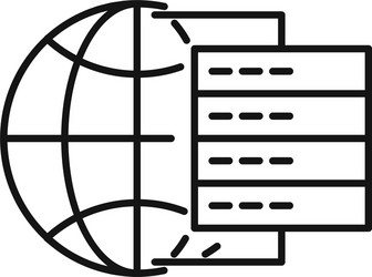 Global Server Data Icon vector image