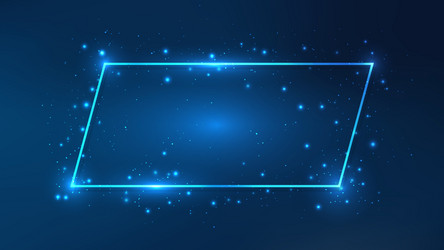 neon frame with shining effects and sparkles vector image