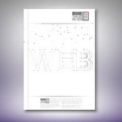 Three dimensional mesh stylish word web brochure vector