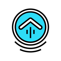 up scroll color icon vector image