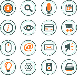 user interface icons set vector image