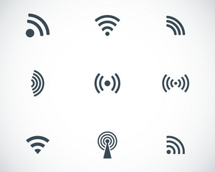 Wireless Network Icons Set vector image