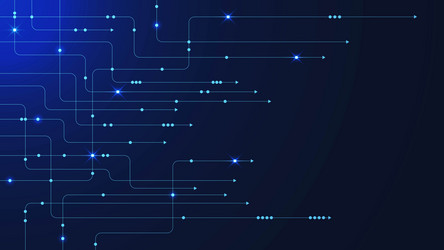 abstract lines and dots connect simple futuristic vector image