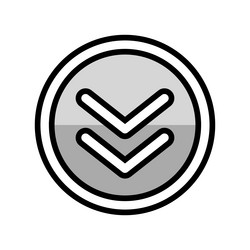 button scroll color icon vector image