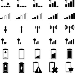 Indicator Icon Set - Diverse Symbols vector image