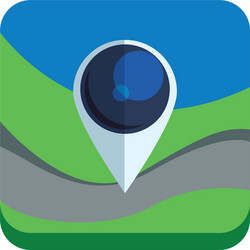 Map pointer app vector