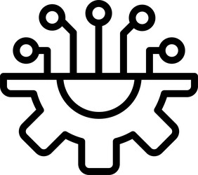 tech linear style icon design vector image