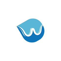W wave logo icon template Royalty Free Vector Image