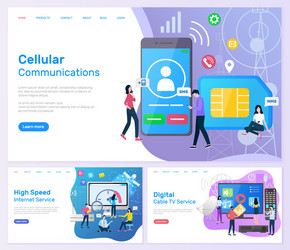 Cellular communication high speed internet service vector