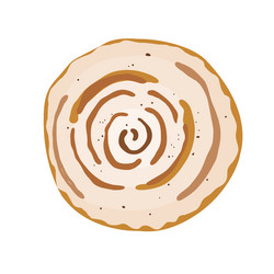 Cinammon Redemoinho Ícone Cartoon Vector. Roll Bun. Bolo Doce