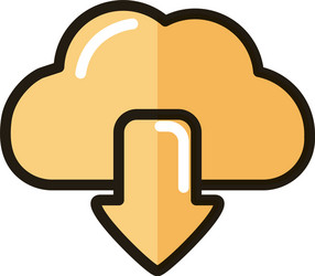 cloud computing download data internet web vector image