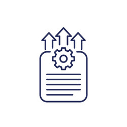 export technical data line icon vector image