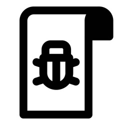 file information exploit by a bug vector image