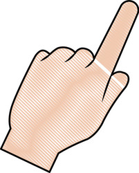 hand pointing finger cursor icon vector image