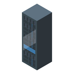 modern server tower storing big data vector image