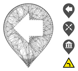net left arrow marker mesh vector image