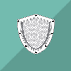 Security system shield concept warning vector