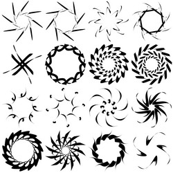 abstract circular drawing amorphous nonfigurative vector image