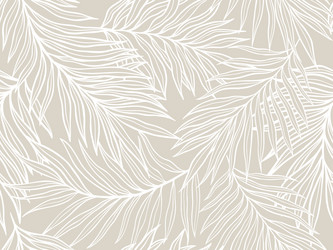 elegant abstract palm leaf pattern on neutral vector image