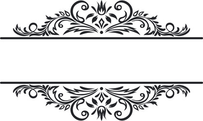 Elegant Scroll Frame Element vector image