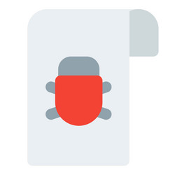 file information exploit by a bug vector image