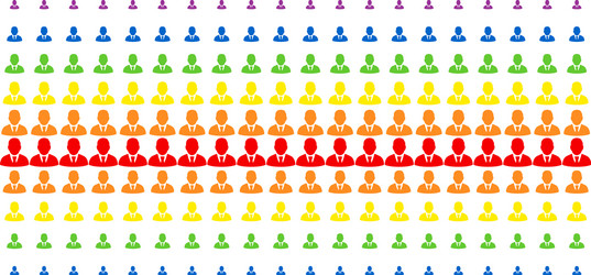 manager shape halftone spectral array vector image