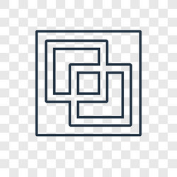 merge concept linear icon isolated on transparent vector image