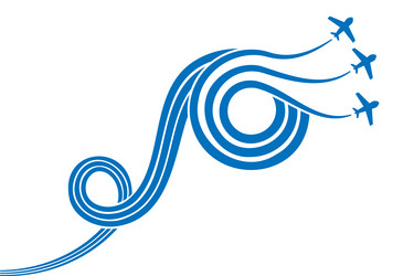 planes make a loop vector image
