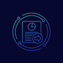 send report line icon for web vector image